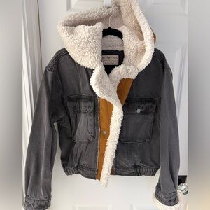 We the Free bomber two toned jacket